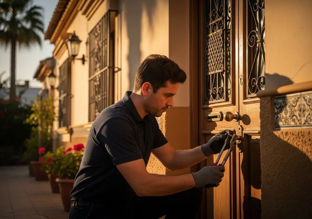 Apertura de puerta en una casa baja de Heliópolis, Sevilla, realizada por Cerrajero KeySevilla